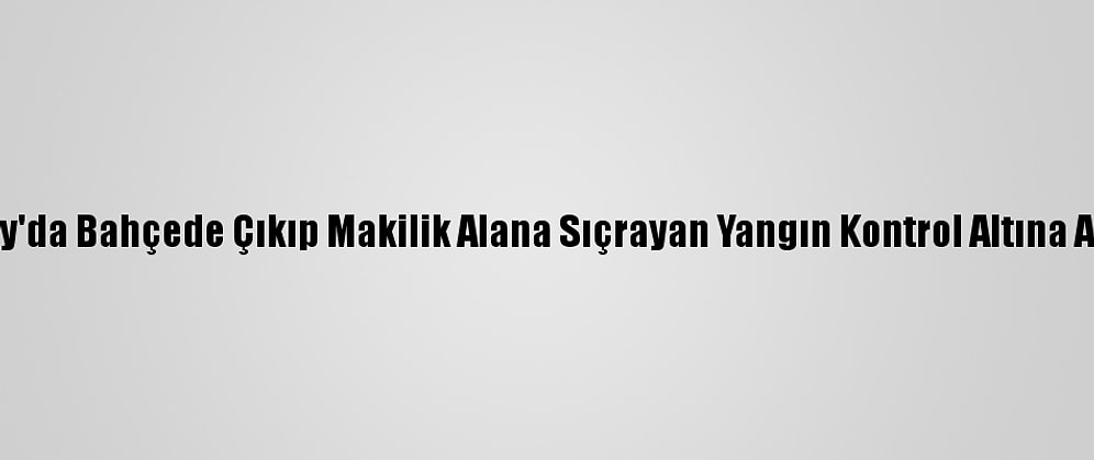 Hatay'da Bahçede Çıkıp Makilik Alana Sıçrayan Yangın Kontrol Altına Alındı