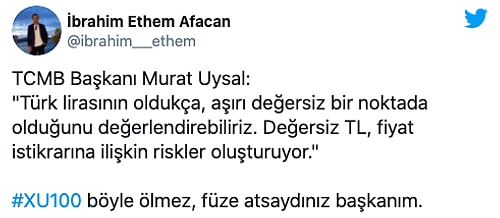 Merkez Bankası Başkanı Uysal'ın 'Türk Lirası Aşırı Değersiz Bir Noktada' Açıklaması Gündemde