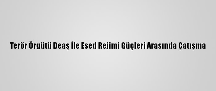 Terör Örgütü Deaş İle Esed Rejimi Güçleri Arasında Çatışma