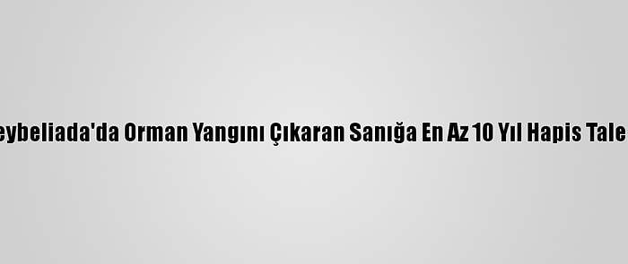 Heybeliada'da Orman Yangını Çıkaran Sanığa En Az 10 Yıl Hapis Talebi