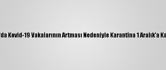 Azerbaycan'da Kovid-19 Vakalarının Artması Nedeniyle Karantina 1 Aralık'a Kadar Uzatıldı