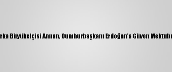 Danimarka Büyükelçisi Annan, Cumhurbaşkanı Erdoğan'a Güven Mektubu Sundu