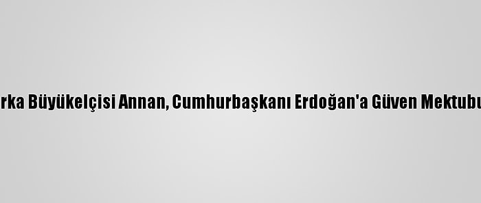 Danimarka Büyükelçisi Annan, Cumhurbaşkanı Erdoğan'a Güven Mektubu Sundu