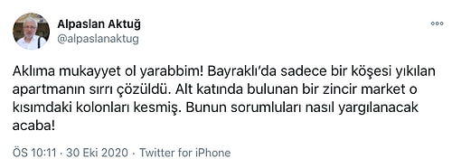 İzmir'deki Depremle İlgili Korkunç İddia: Bayraklı'da Yalnızca Bir Tarafı Çöken Binanın Kolonları Kesildi mi?