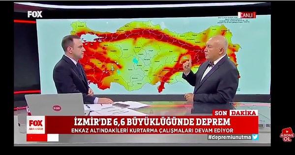 Aranızda dün akşam saatlerinde Fox TV'yi izleyenler olmuştur. Selçuk Tepeli'nin sunduğu programa depremi yorumlaması için deprem bilimci Jeofizik Yüksek Mühendisi Prof. Dr. Övgün Ahmet Ercan katılmıştı.