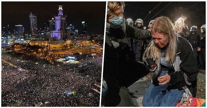 Polonya’da Kürtajın Yasaklanmasının Ardından 100 Binlerce Protestocu Varşova Sokaklarına İndi