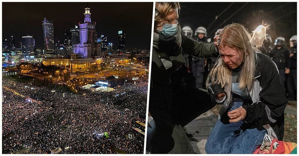 Polonya’da Kürtajın Yasaklanmasının Ardından 100 Binlerce Protestocu Varşova Sokaklarına İndi