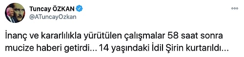 58 Saat Sonra Gelen Mucize: 14 Yaşındaki İdil Şirin'in Enkazdan Sağ Çıkartılması Hepimizi Umutlandırdı