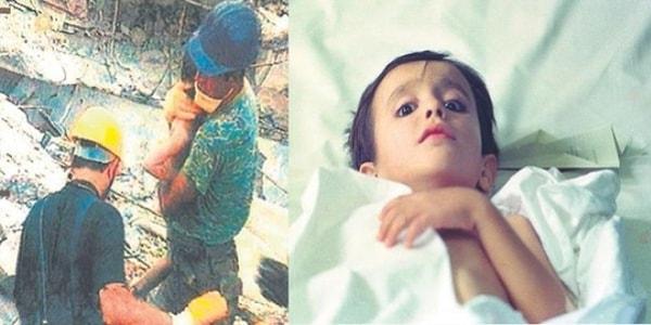 1. 5 yaşındaki İsmail Çimen, 1999 yılında gerçekleşen depremde tam 172 saat sonra enkazın altından sağ olarak çıkarılmıştı.