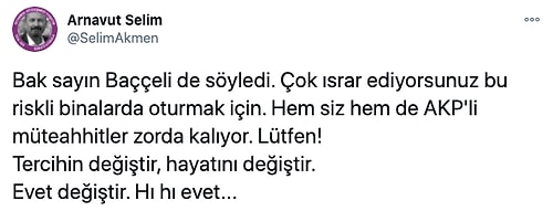 Bu Öneriye Kimse 'Hayır' Diyemeyecek(!) Bakan Kurum'dan Tüm Türkiye'ye 'Riskli Binalarda Oturmayın' Çağrısı