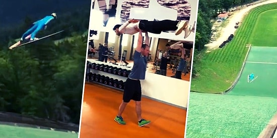 Türkiye'yi Olimpiyatlarda Temsil Eden, İlk Kayakla Atlamacı Fatih Arda İpcioğlu'nun Antrenman Görüntüleri