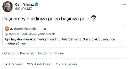 Cem Yılmaz, Kendisini 'Çıplak Hayal Etmek İstemediğini' Söyleyen Twitter Kullanıcısına Adeta Ayar Verdi