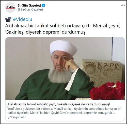 Sosyal Medyanın Gündemindeki Tarikat Sohbeti: Şeyh, 'Sakinleş' Diyerek Depremi Durdurmuş!