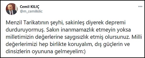 Sosyal Medyanın Gündemindeki Tarikat Sohbeti: Şeyh, 'Sakinleş' Diyerek Depremi Durdurmuş!