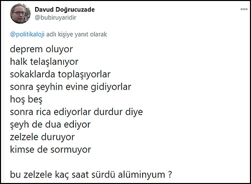 Sosyal Medyanın Gündemindeki Tarikat Sohbeti: Şeyh, 'Sakinleş' Diyerek Depremi Durdurmuş!