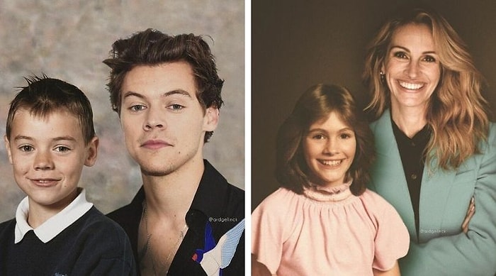 Звёзды тоже стареют. Художник совместил фотографии знаменитостей с их молодыми версиями (Новые фото)