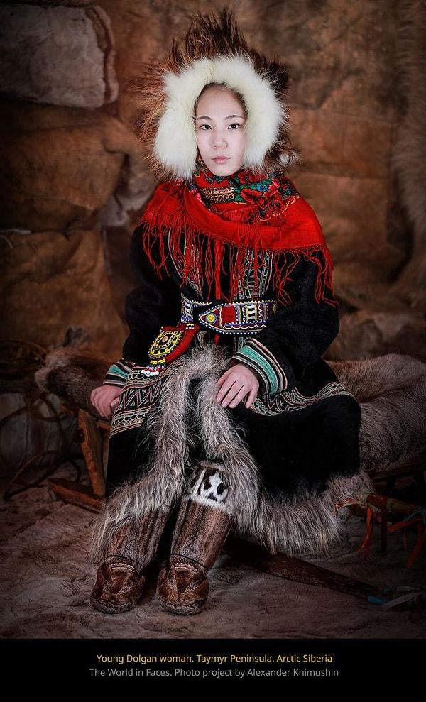 6. "Kuzey Sibirya'dan Dolgan bir genç kız."