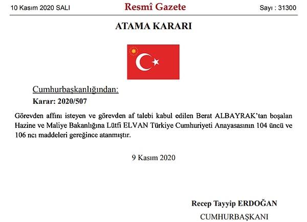 Karar Cumhurbaşkanı Erdoğan'ın imzasıyla Resmi Gazete'de yayınlandı