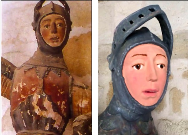 В 2018 году 500-летнее деревянное изображение святого Георгия в испанском городе Эстелла стало совершенно неузнаваемым после покраски.