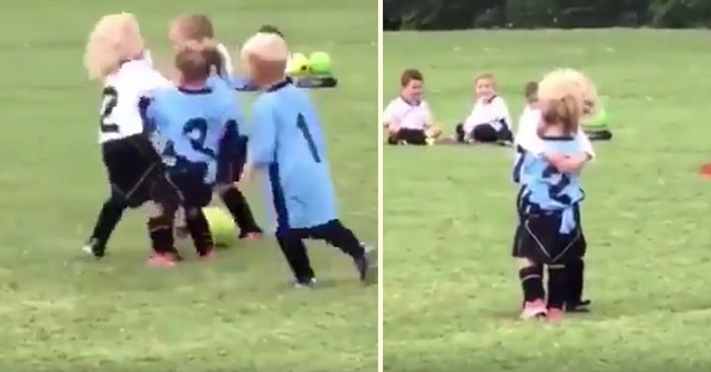 Sert Müdahalede Bulunduğu Rakibi Ağlamaya Başlayınca Sarılarak Teselli Eden Sportmen Minik