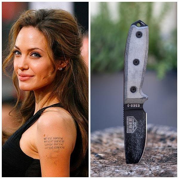 1. Angelina Jolie: Hançer koleksiyonu
