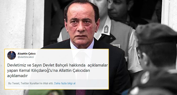 Twitter, Çakıcı'nın Kılıçdaroğlu'na Tehdidini Sildi