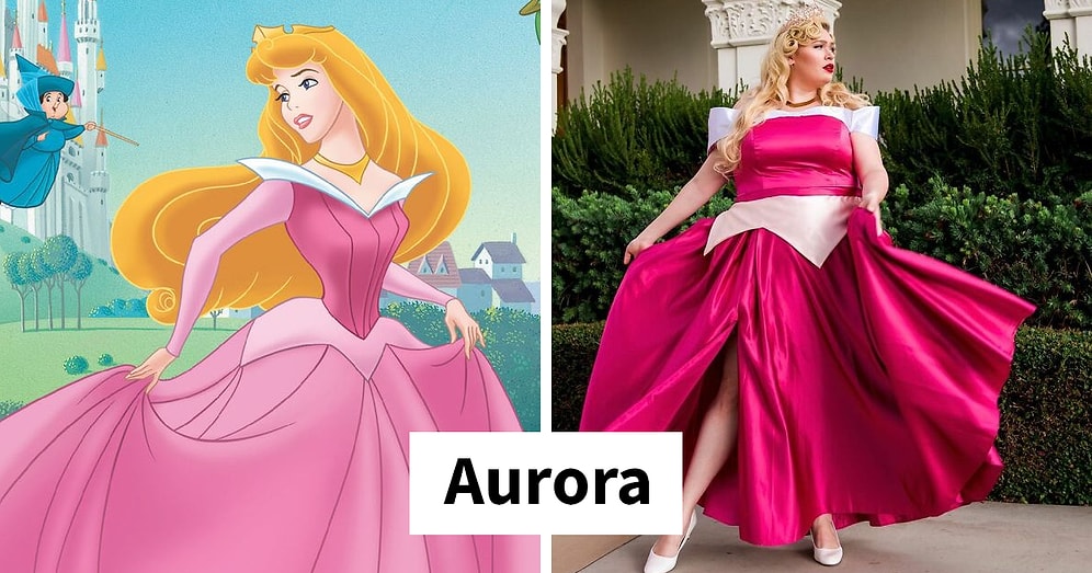 16 моделей большого размера в костюмах Диснеевских принцесс