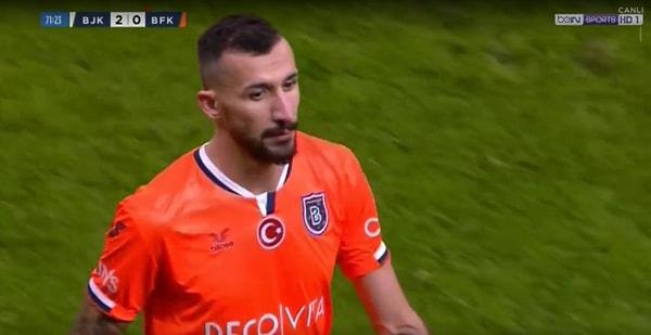 71. dakikada Aboubakar'ın şutu ceza sahası içinde Mehmet Topal'ın eline çarptı. Penaltı noktasını gösteren hakem, Mehmet Topal'a da 2. sarı karttan kırmızı kart vererek oyun dışına gönderdi.