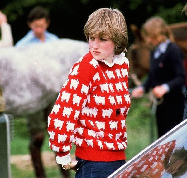 7. Диана в джемпере "черная овечка".