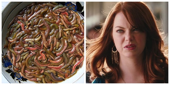 Если курочка с картошкой надоела нету сил, то попробуйте сезонное вьетнамское блюдо - омлет из червей!