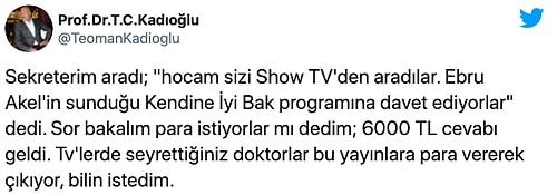 Prof. Kadıoğlu: 'TV'lerde Seyrettiğiniz Doktorlar Bu Yayınlara Para Vererek Çıkıyor, Bilin İstedim'