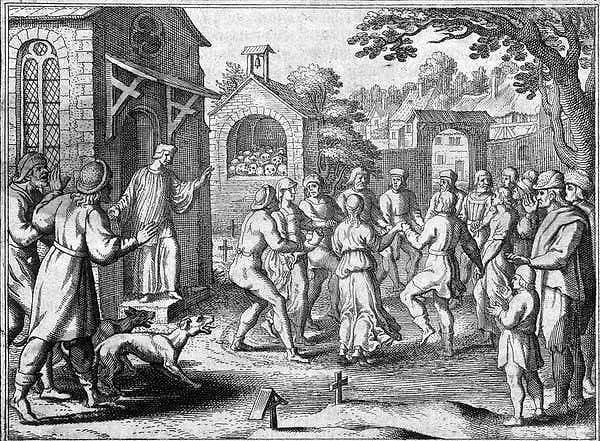 6. В 1518 году город Страсбург был поражен «танцующей чумой», когда люди бесконтрольно танцевали в течение нескольких дней.