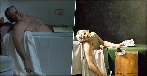 20. Alexander Payne'nin 'Schmidt Hakkında' (2002) filmi ve Jacques-Louis David'in 'Marat'ın Ölümü' (1793) adlı eseri: