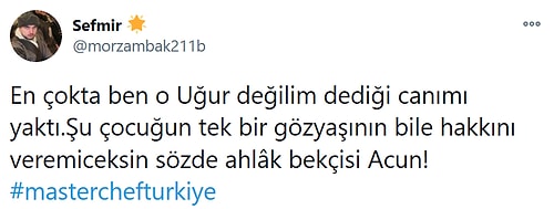 Uğur Yılmaz Deniz'i Geçmişteki Hataları Nedeniyle MasterChef 2020'den Diskalifiye Eden Acun Ilıcalı Tepkilerin Odağında