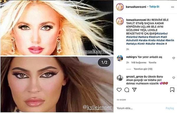 7. Her fırsatta Kylie Jenner'ın kendisine özendiğini söyleyen Banu Alkan, şimdi de Jenner'ın kendisine mesaj attığını iddia etti!