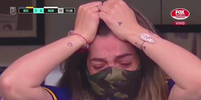 Boca Juniors Oyuncularının Gol Sevinci Sırasında Maradona'nın Kızı Gözyaşlarına Boğuldu