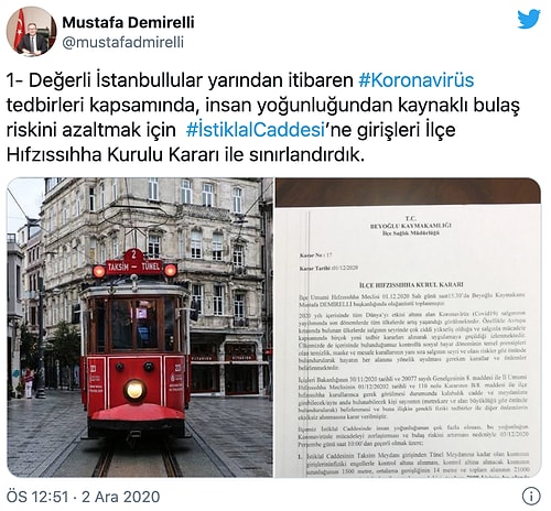 İstiklal Caddesi'nde Kota Uygulaması Başlıyor: En Fazla 7 Bin Kişi Bulunabilecek