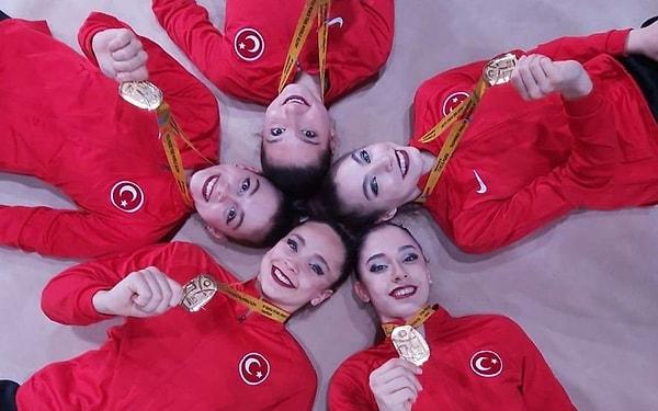 10. Kazandıkları tarihi başarıyla yüzümüzü güldüren Avrupa şampiyonu olan Ritmik Jimnastik Grup Milli Takımı