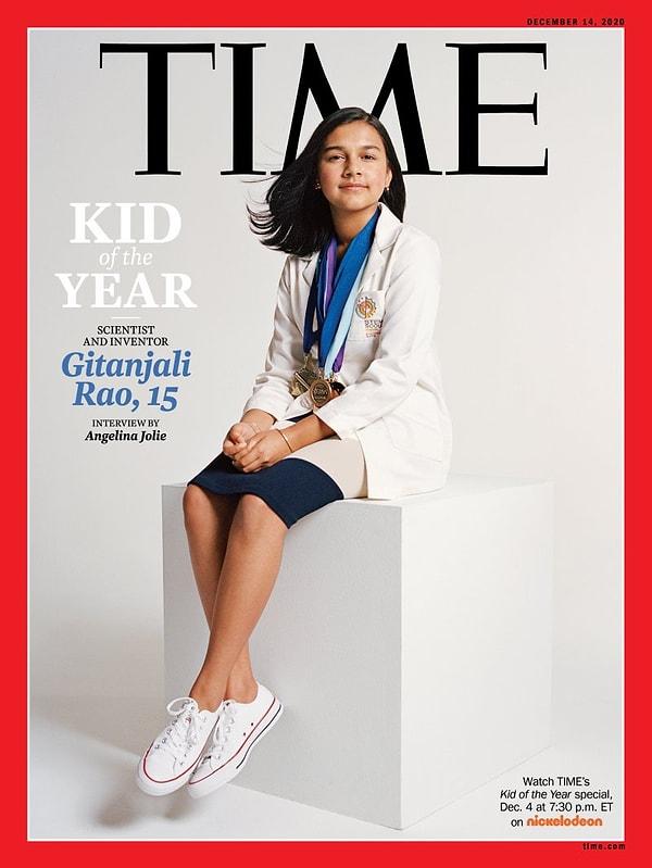 Time Dergisi'nin ve tüm dünyanın da bu konuyla ilgili ilgisini çeken 15 yaşındaki Hindistanlı bilim insanı Gitanjali Rao, ilk 'Yılın Çocuğu' oldu.