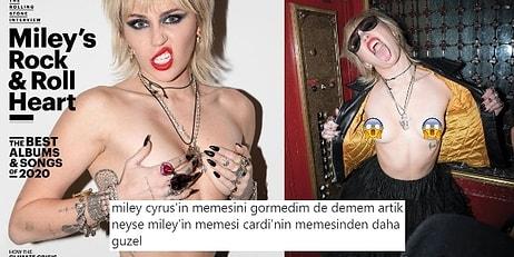 Eski Çılgın Günlerine Geri Döndü: Miley Cyrus Bir Dergi Çekimi İçin Göğüslerini Tamamen Açtığı Pozlar Verdi