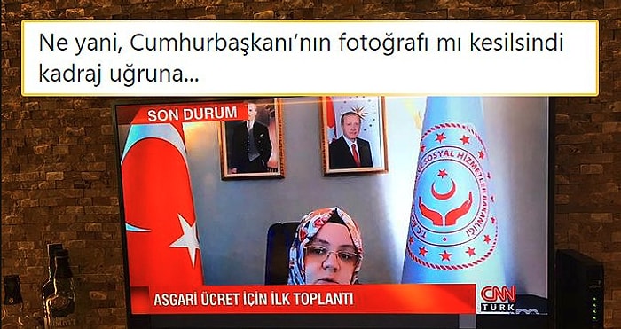 Bakan Zehra Selçuk'un, Erdoğan'ın Fotoğrafını Göstermek İçin Ayarladığı Garip Kadraj Sosyal Medyanın Gündeminde