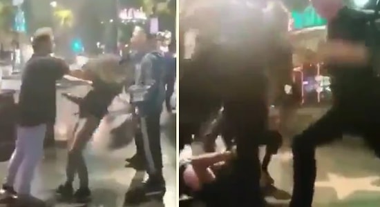 Tartıştığı Kadını İten Erkeği Tekme Tokat Döverek Doğduğuna Pişman Ettiler