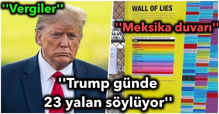 Donald Trump Günde 23 Yanıltıcı Yalan Söylüyor: Görevi Boyunca Söylediği 20 Bin Gerçek Dışı Bilginin Yazıldığı Yalan Duvarı