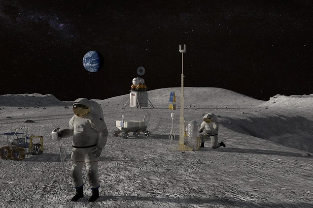 Evlerin, astronotları radyasyona karşı koruması planlanıyor.