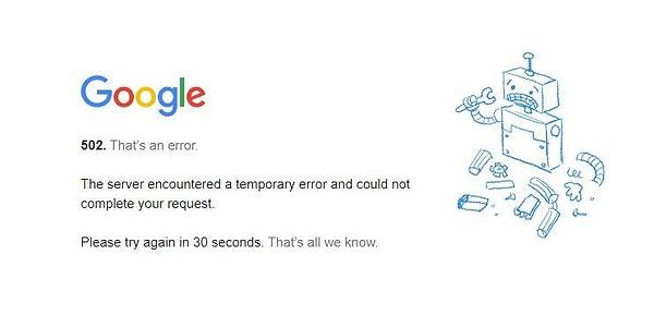 Google'ın en popüler hizmetlerinden biri olan Gmail'da da benzer bir sorun yaşandı.