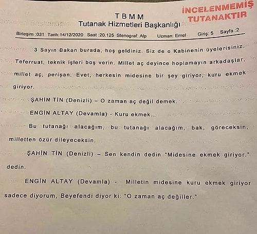 'Milletin Midesine Kuru Etmek Giriyor' Tepkisine 'O Zaman Aç Değiller' Diyen AKP'li Şahin Tin Sosyal Medyanın Gündeminde