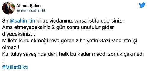 'Milletin Midesine Kuru Etmek Giriyor' Tepkisine 'O Zaman Aç Değiller' Diyen AKP'li Şahin Tin Sosyal Medyanın Gündeminde