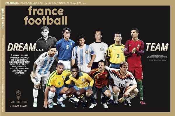 İşte France Football dergisinin belirlediği futbol tarihinin en iyi 11'i':