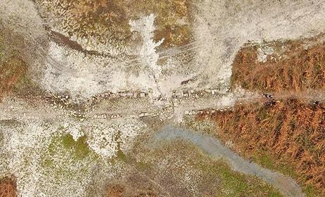 Terkos Gölü'nde Su Çekilince Tarihi Yol Ortaya Çıktı