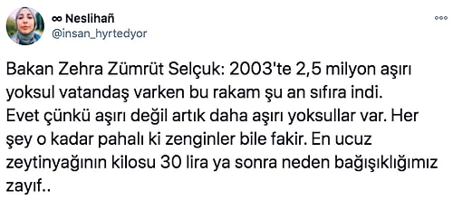 "2003'te 2,5 Milyon Aşırı Yoksul Vatandaşımız Varken Şimdi Bu Rakam Sıfıra İndi" Diyen Bakan Selçuk Yeniden Tepki Çekti